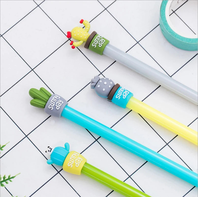 Pack of 20 Cute Cactus Shaped Gel Pens