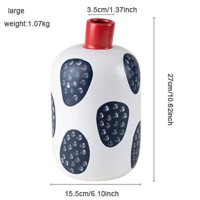 Blue & White Traditional Ceramic Vase - English Country Home - Little Leaf Company