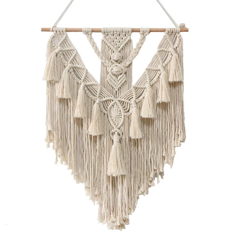 Boho Macrame Hanging Plant Holder Shelf & Handmade Wall Tapestry - Little Leaf Company