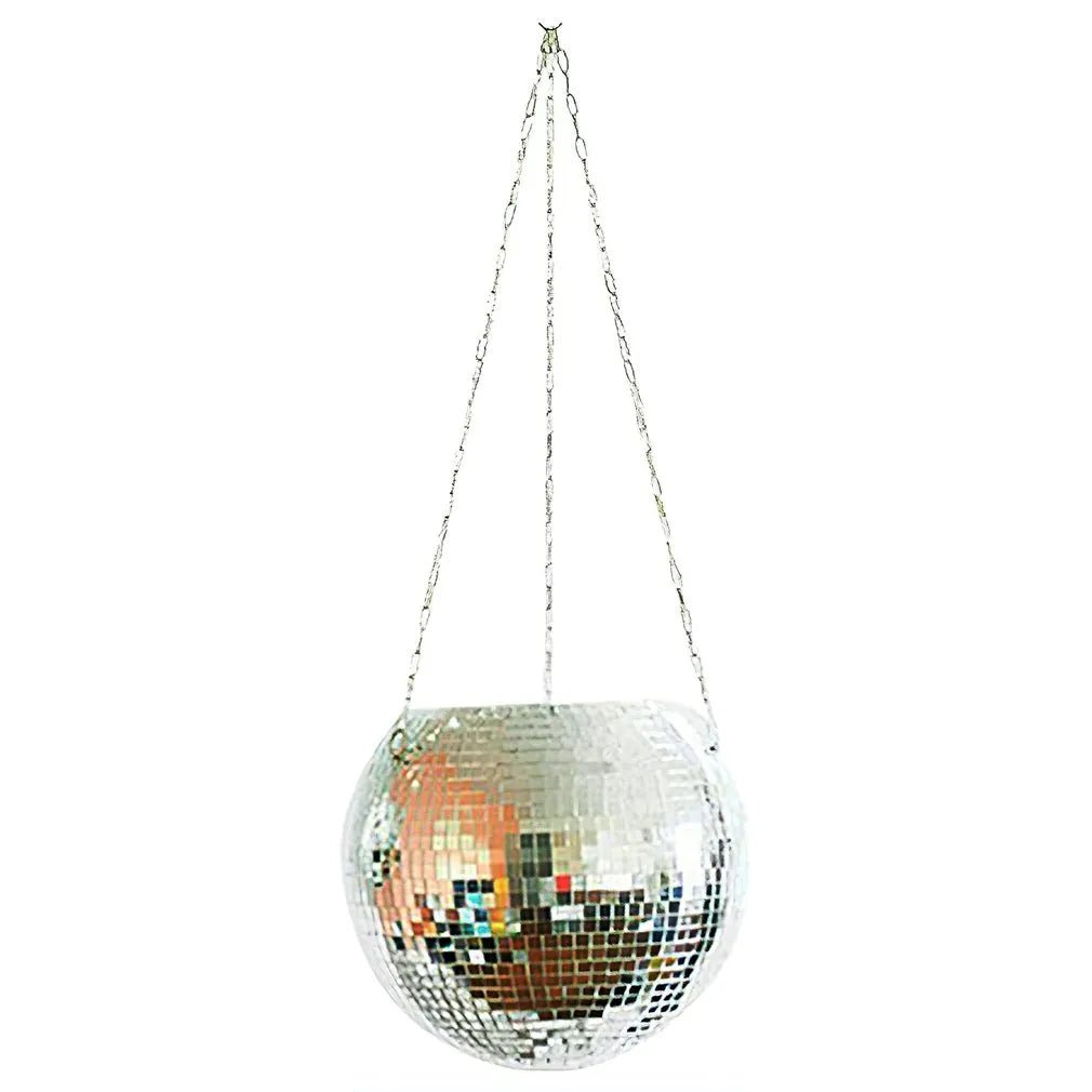 Boho, Retro Disco Ball Hanging Flower Pot For Indoor or Garden Plants  - Little Leaf Company
