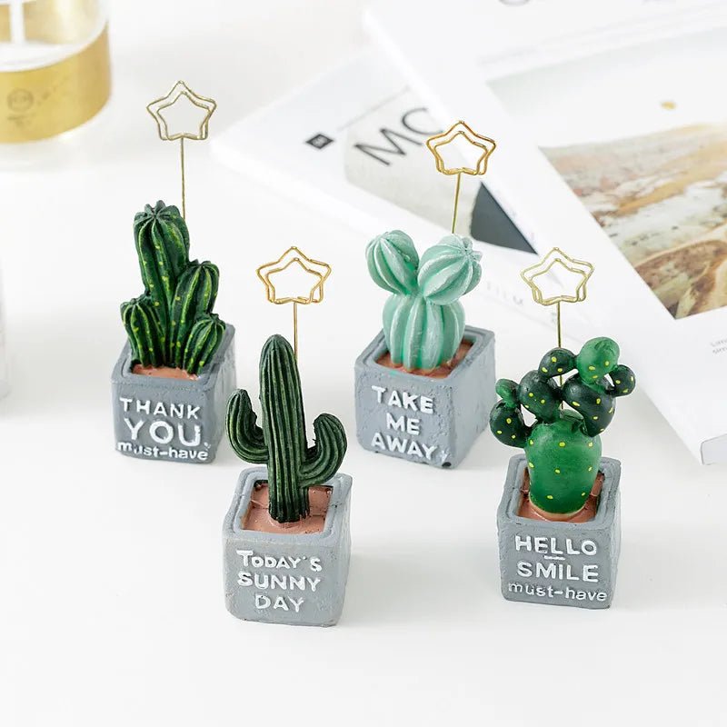 Cactus Place Card/ Photo Holder - Pack of 4 - Little Leaf Company