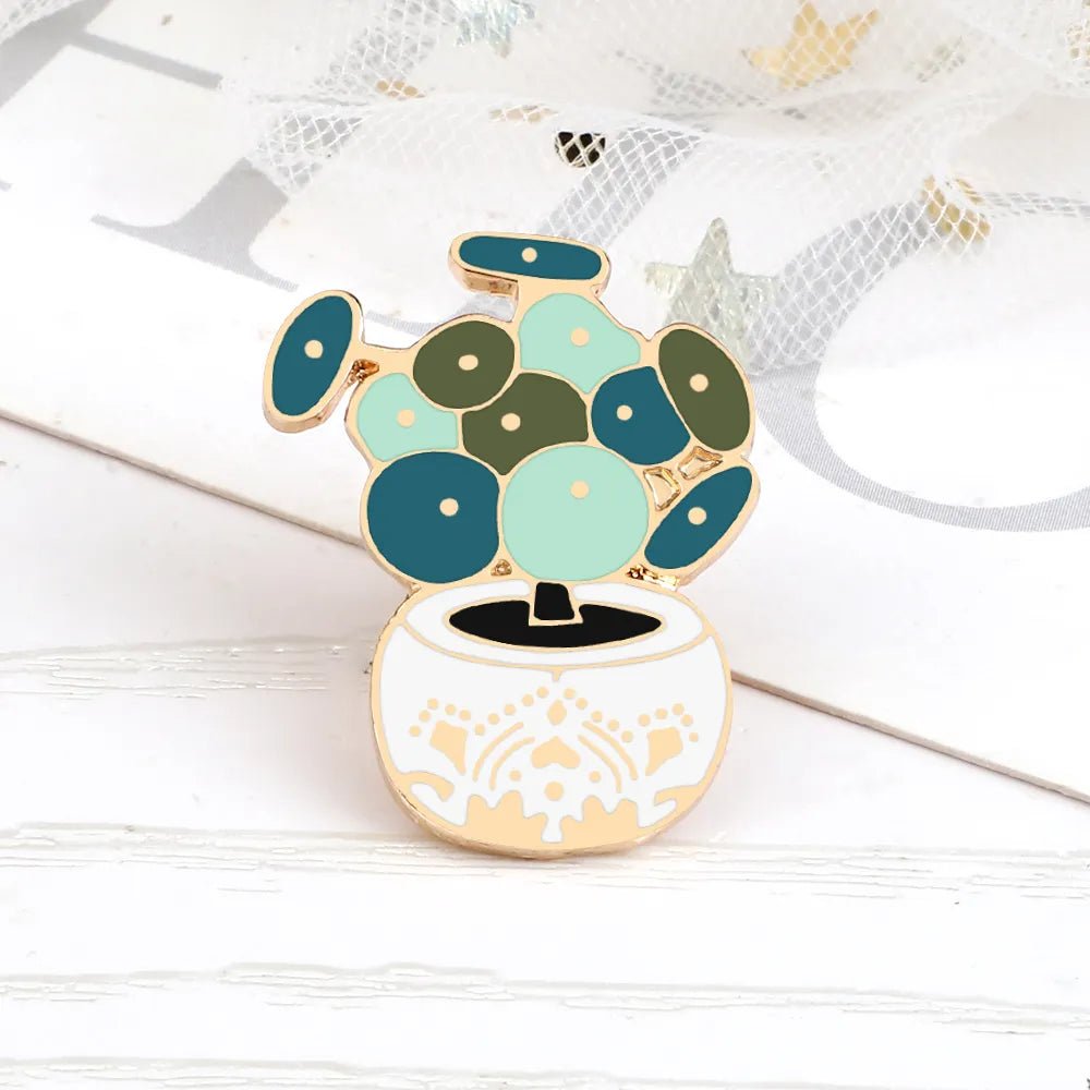 "Crazy Plant Lady" Plant- Themed Enamel Pins - Little Leaf Company