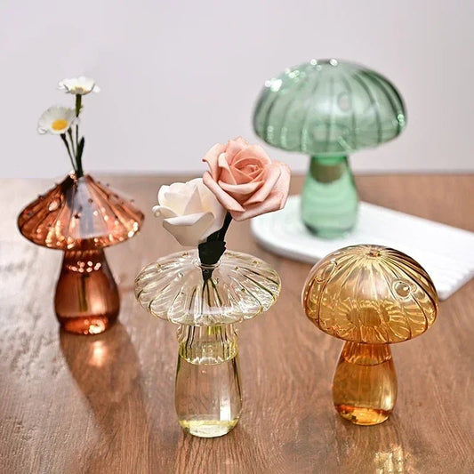 Creative Mushroom Glass Hydroponic Vase - Little Leaf Company