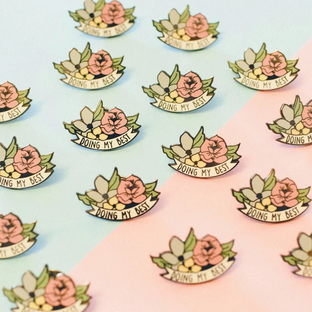 "Doing My Best" Pastel Hard Enamel Pin - Little Leaf Company