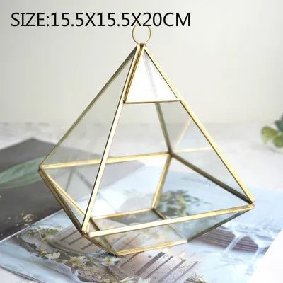 Geometric Glass Terrarium for Succulent & Cactus Plants - Little Leaf Company