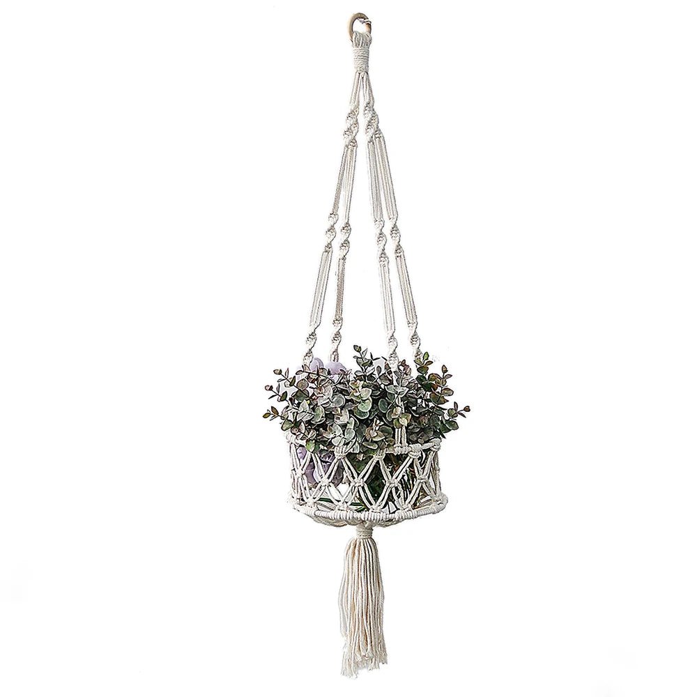 3-Tier Macrame Decorative Boho Decor Hanging Plant Holder or Kitchen Basket - Little Leaf Company