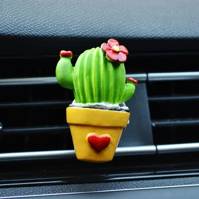 Mini Houseplant/Cactus Car Air Freshener Vent Clip - Plant Lover Gift & New Driver Gift