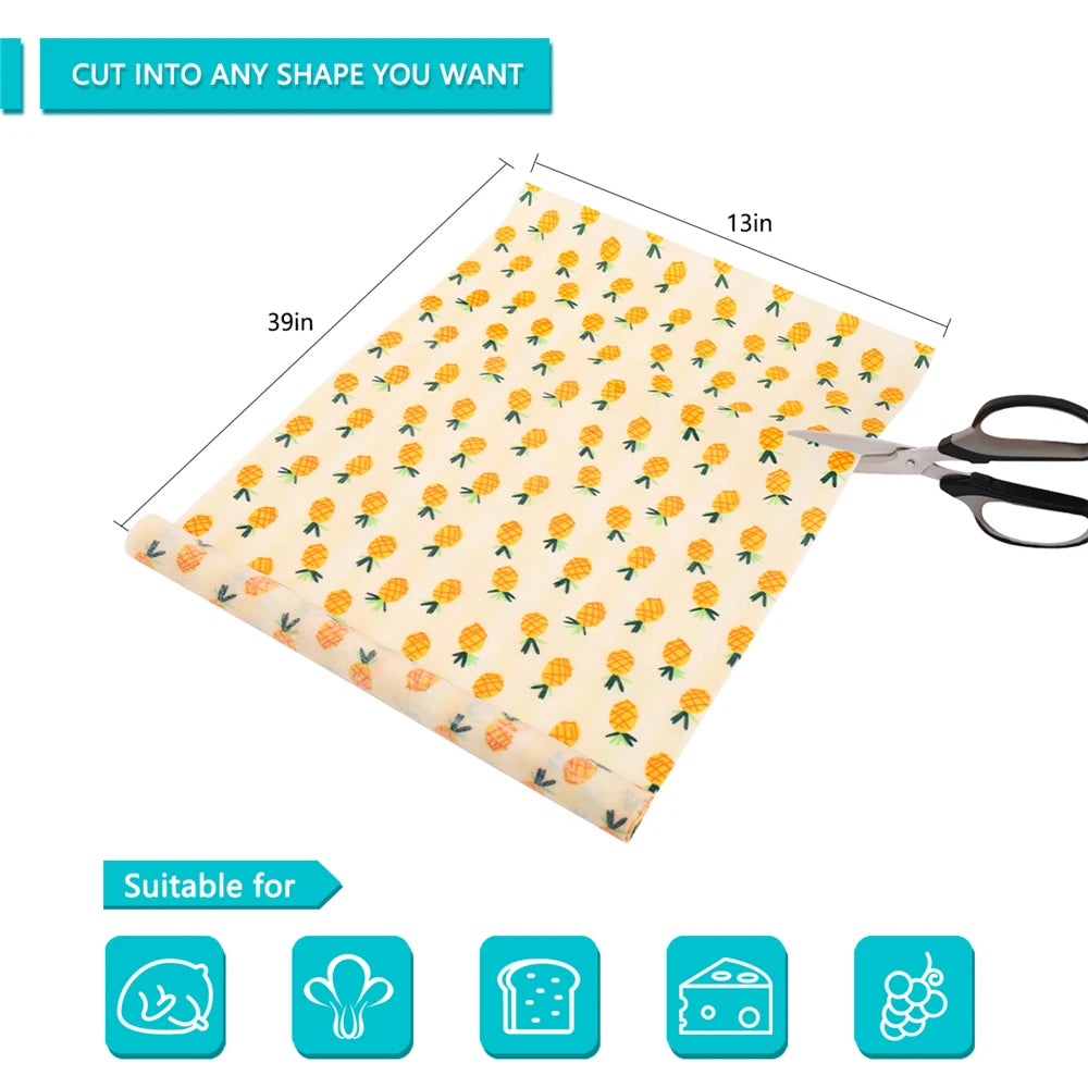 Reusable Natural Bee's Wax Food Wrap - Eco-friendly & Sustainable