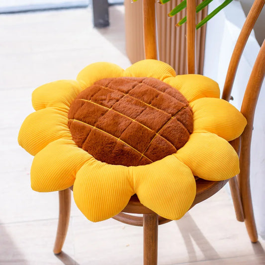 Sunflower Plush Cushion - Indoor Pillow - Available in 3 Sizes