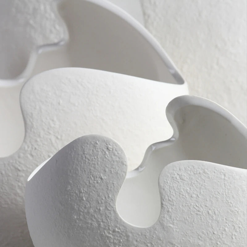 Neutral Nordic Eggshell Vase with Modern Unglazed, Textual Finish