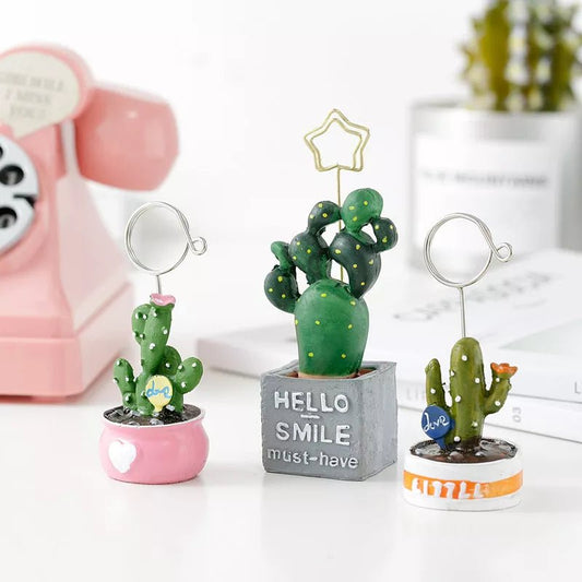 Cactus Place Card/ Photo Holder - Pack of 4 - Little Leaf Company