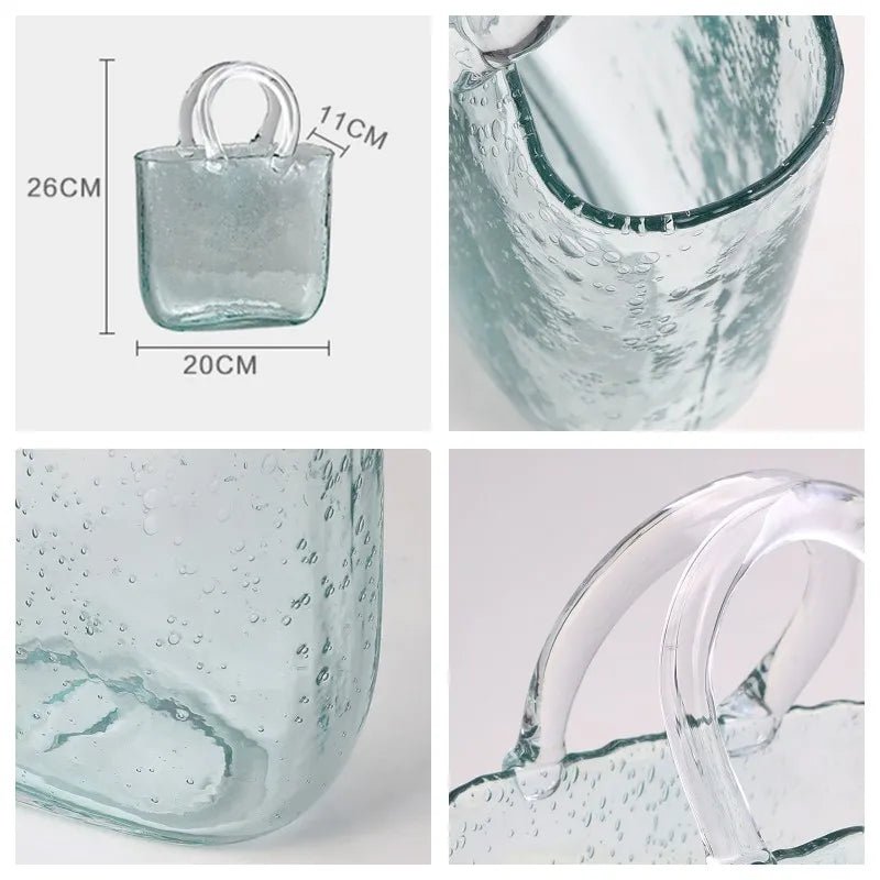 Charming Bubble Glass Handbag Vase - for your Flowers or a Quirky Fish Bowl - Little Leaf Company